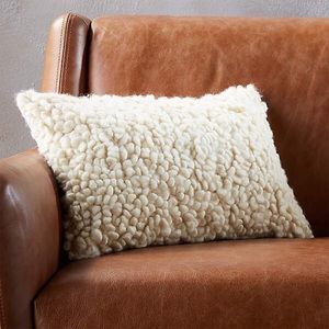 CB2 TOODLE WHITE WOOL THROW PILLOW FEATHER-DOWN INSERT 18"X12"
$49.95 RETAIL